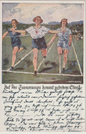 Kunst-AK Läuferinnen, "Auf Ihr Turnerinnen, Kommt Zum Frohen Streit" 1928 Von Otto Amtsberg - Leichtathletik