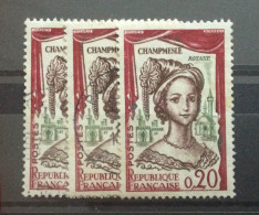 Num.1301 ( 0,20) Champmesle - Lot De 3 ( 2 Neufs Dont 1 Oblitéré) - Unused Stamps