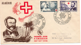 ALGERIE.1954.FDC. CROIX-ROUGE. « HENRI DUNANT ». « INFIRMIERES ». - Covers & Documents
