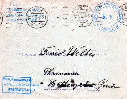 FRANCE.1920.RARE  FRANCHISE POSTALE. "HYGIENE PUBLIQUE MEDECIN D’ARRONDISSEMENT ».THIONVILLE (57), - Medicina