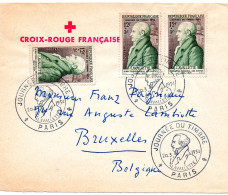 FRANCE.1954. "LAVALLETTE" .JOURNEE DU TIMBRE". LETTRE POUR LA BELGIQUE. - Giornata Del Francobollo