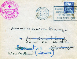 FRANCE.1952."ECOUTEZ LA RADIO CHAQUE DIMANCHE LE COURRIER PHILATELIQUE".CROIX-ROUGE . - Correo Postal