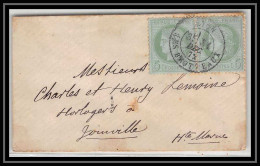 1469 Rhone Cérès N°53 PAIRE Pour JOINVILLE 31/12/1872 LSC Lettre Cover France - 1849-1876: Période Classique