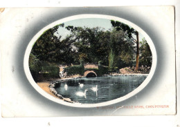 E91. Antique Postcard.  Bridge In Pittville Park, Cheltenham. - Cheltenham