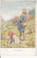 E63. Vintage Medici Postcard. The Lark's Song. By Margaret Tarrant. Children Picking Flowers - Software