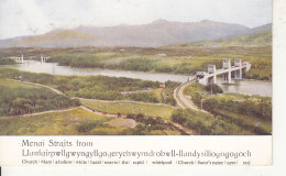 E73. Vintage Postcard. Menai Straits From Llanfairpwllgwyngyllgo........Wales - Anglesey