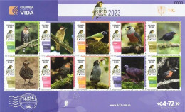 02-KOLUMBIEN - 2024-MNH SHEET- RISARALDA BIRD FESTIVAL -BIRDS - Colombie