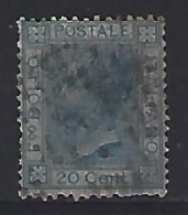 Italy 1867  Victor Emanuel III  20c (o) Mi.26 A - Usados
