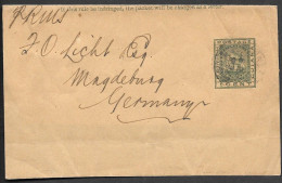 British Guiana 1c Newspaper Wrapper Mailed To Germany 1903 - Guyana Britannica (...-1966)