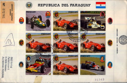 19849  PARAGUAY , PRIMER DIA CERTIFICADO , FIRST DAY COVER , AUTOMOVILISMO , AUTOS , COCHES , FÓRMULA 1 , FANGIO , - Paraguay