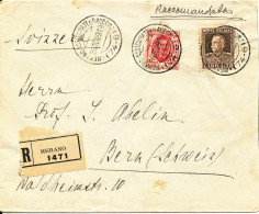 Italy Registered Cover Sent To Switzerland Merano 26-10-1929 - Storia Postale
