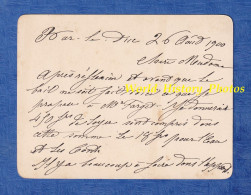 Carte Ancienne - BAR LE DUC ( Meuse ) - 26 Aout 1900 - Envoi à Monsieur & Mme FORGET - Signature à Identifier - Manuscripts