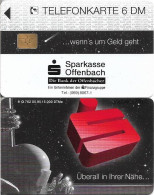 Germany - Sparkasse Astronaut (Overpint 'Sparkasse Offenbach') - O 0762 - 05.1995, 6DM, Used - O-Series : Séries Client