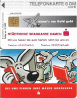Germany - Sparkasse - Bei Uns Finden Ihre Mäuse Anschluss (Overprint 'Stadtische Kamen') - O 0399 - 11.2000, 6D, Used - O-Series : Séries Client