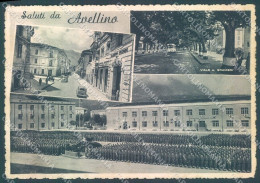 Avellino Città Militari Caserma Saluti Da PIEGHINA ANGOLO FG Cartolina JK1524 - Avellino