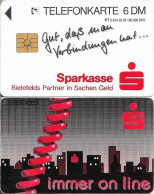 Germany - Sparkasse Buildings (Overpint 'Sparkasse Bielefeld') - O 0644 - 03.1993, 6DM, Used - O-Series : Series Clientes Excluidos Servicio De Colección