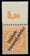DEUTSCH-SÜDWESTAFRIKA DSWA Nr Ia Postfrisch ORA Gepr. X093F36 - Deutsch-Südwestafrika