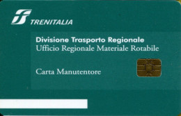 SCHEDA USI SPECIALI PROTOTIPO TRENITALIA MANUTENTORE BADGE CON CHIP - Sonstige & Ohne Zuordnung