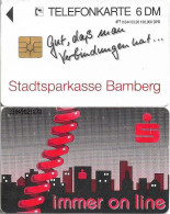 Germany - Sparkasse Buildings (Overpint 'Stadtsparkasse Bamberg') - O 0644 - 03.1993, 6DM, Used - O-Series : Séries Client