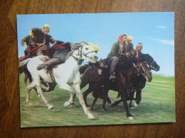 CPSM  1973 -  AFGHANISTAN A Scene Of Buzkashi Sport équestre National Cheval Equitation - Afganistán