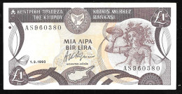 Cyprus  One Pound 1.3.1993   UNC! - Chipre