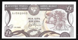 Cyprus  One Pound 1.11.1989   UNC! - Chipre