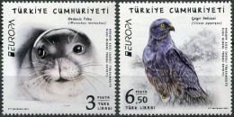 TURKEY - 2021 - SET OF 2 STAMPS MNH ** - Endangered National Wildlife - Unused Stamps