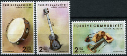 TURKEY - 2019 - SET OF 3 STAMPS MNH ** - Musical Instruments - Nuovi