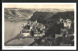 AK St. Goar, Teilansicht Mit Ruine Rheinfels  - St. Goar