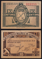 Spanien - Spain 10 Centimos Lobregat Legons-Abkommen 1937 XF (2)    (17559 - Autres & Non Classés