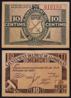 Spanien - Spain 10 Centimos Lobregat Legons-Abkommen 1937 XF (2)    (17559 - Andere & Zonder Classificatie