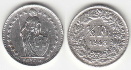 Schweiz - Switzerland 1/2 Franken 1943 SILVER Silber COIN  (31705 - Autres & Non Classés
