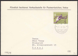 Liechtenstein 1956 FDC Mi.343 Hürdenlauf Nach Basel  (22927 - Altri & Non Classificati
