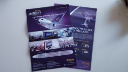 Dep123 Thai Airways Thailand Airline ADV Flyer A350 Flight Line Bangkok Phuket Chiang Mai Krabi - Cadeaux Promotionnels