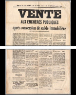51195 Drome Nyons Etudes Thiers Sisteron Cotte Vente Encheres Pulique 1905 Immobilere 1908 Affiches Document - Décrets & Lois