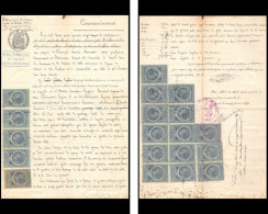 51088 Copies Dimension Y&t N°9 Syracusaine 1891 TTB Affranchissement X19 Drome Buis Timbre Fiscal Fiscaux Document - Cartas & Documentos