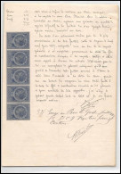 51073 Document De 16 Pages Copies Dimension Y&t N°9 Syracusaine X5 1887 Drome Buis-les-Baronnies Timbre Fiscal Fiscaux - Covers & Documents