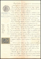 51065 Drome Buis-les-Baronnies Copies Dimension Y&t N°11 TB Syracusaine 1890 Timbre Fiscal Fiscaux Sur Document - Briefe U. Dokumente