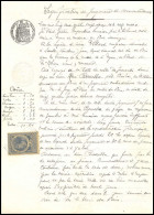 51064 Drome Buis-les-Baronnies Copies Dimension Y&t N°11 TB Syracusaine 1892 Timbre Fiscal Fiscaux Sur Document - Briefe U. Dokumente