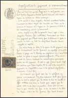 51063 Drome Buis-les-Baronnies Copies Dimension Y&t N°6 TB Syracusaine 1886 Timbre Fiscal Fiscaux Sur Document - Briefe U. Dokumente