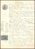 51061 Drome Buis-les-Baronnies Copies Dimension Y&t N°10 TB Syracusaine 1893 Timbre Fiscal Fiscaux Sur Document - Covers & Documents