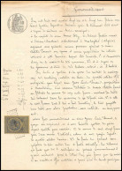 51052 Drome Buis-les-Baronnies Copies Dimension Y&t N°11 TB Syracusaine 1886 Timbre Fiscal Fiscaux Sur Document - Brieven En Documenten