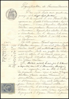 51057 Drome Buis-les-Baronnies Copies Dimension Y&t N°10 Syracusaine 1895 Timbre Fiscal Fiscaux Sur Document - Lettres & Documents