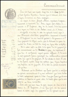 51055 Drome Buis-les-Baronnies Copies Dimension Y&t N°11 TB Syracusaine 1890 Timbre Fiscal Fiscaux Sur Document - Briefe U. Dokumente