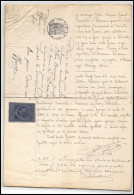 51045 Drome Rochebrune Copies Dimension Y&t N°5 Syracusaine 1882 Timbre Fiscal Fiscaux Sur Document - Brieven En Documenten