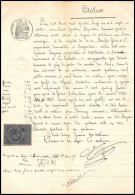 51035 Drome Buis-les-Baronnies Copies Dimension Y&t N°5 Syracusaine 1884 Timbre Fiscal Fiscaux Sur Document - Covers & Documents