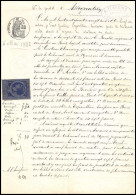 51033 Drome Nyons Copies Dimension Y&t N°5 Syracusaine 1882 Timbre Fiscal Fiscaux Sur Document - Lettres & Documents