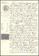 51016 Drome Buis-les-Baronnies Copies Dimension Y&t N°9 Syracusaine 1889 TB Timbre Fiscal Fiscaux Sur Document - Lettres & Documents