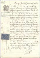 51014 Drome Buis-les-Baronnies Copies Dimension Y&t N°9 Syracusaine 1889 TB Timbre Fiscal Fiscaux Sur Document - Lettres & Documents