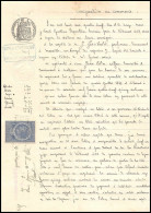 51009 Drome Buis-les-Baronnies Copies Dimension Y&t N°9 Syracusaine 1890 TB Timbre Fiscal Fiscaux Sur Document - Brieven En Documenten